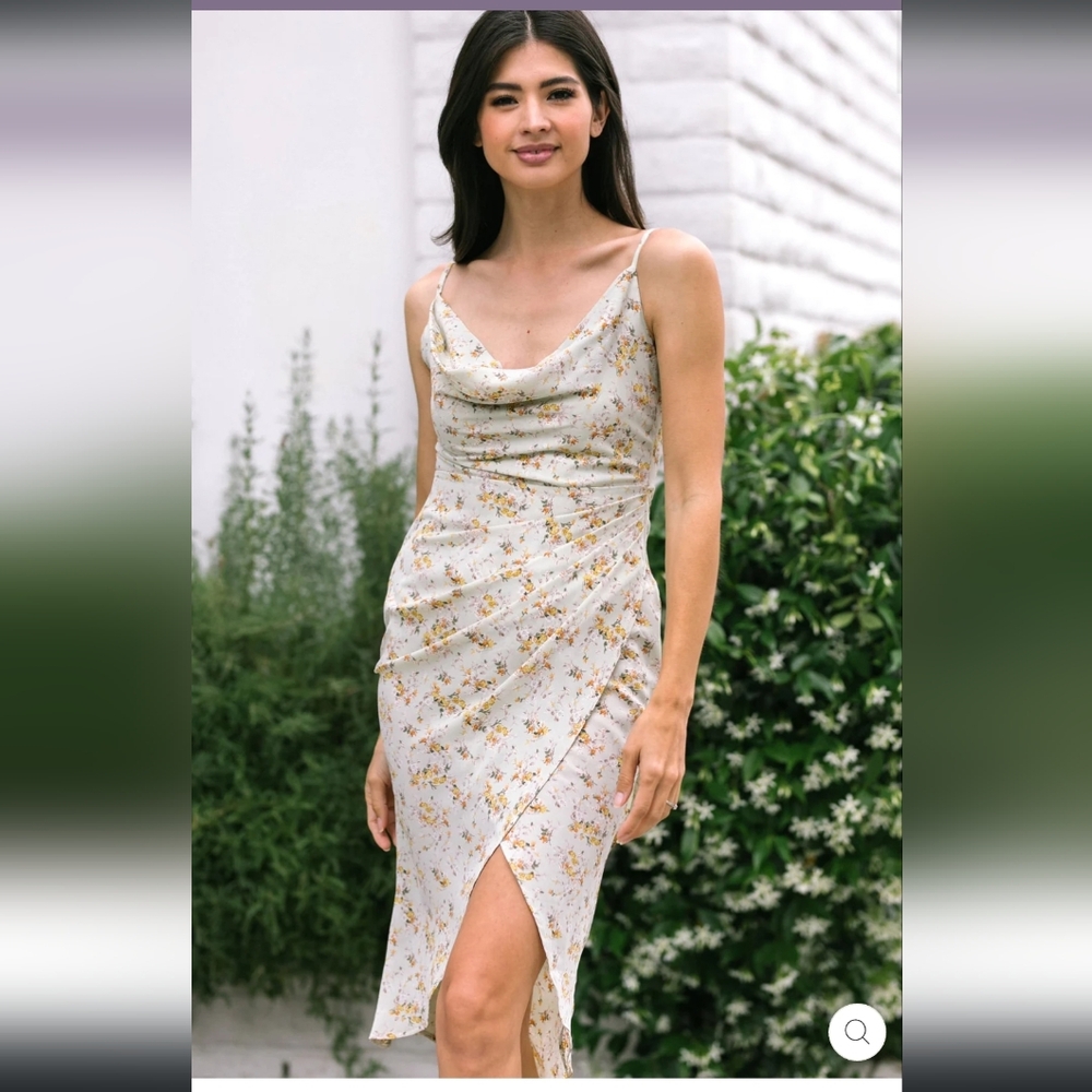 NWT Mable Ruched Midi Dress Size Medium
